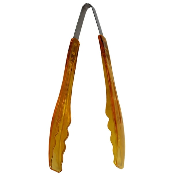 Pinza para alimentos con mango de plástico grueso Pinza funcional para pan Pinza para pasteles y aperitivos Utensilio de cocina