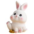 thumbnail image 1 of xinxixnxx Rabbit Statue Miniature Desktop Ornament Animal Sculpture for Bedroom Decor StyleA, 1 of 9