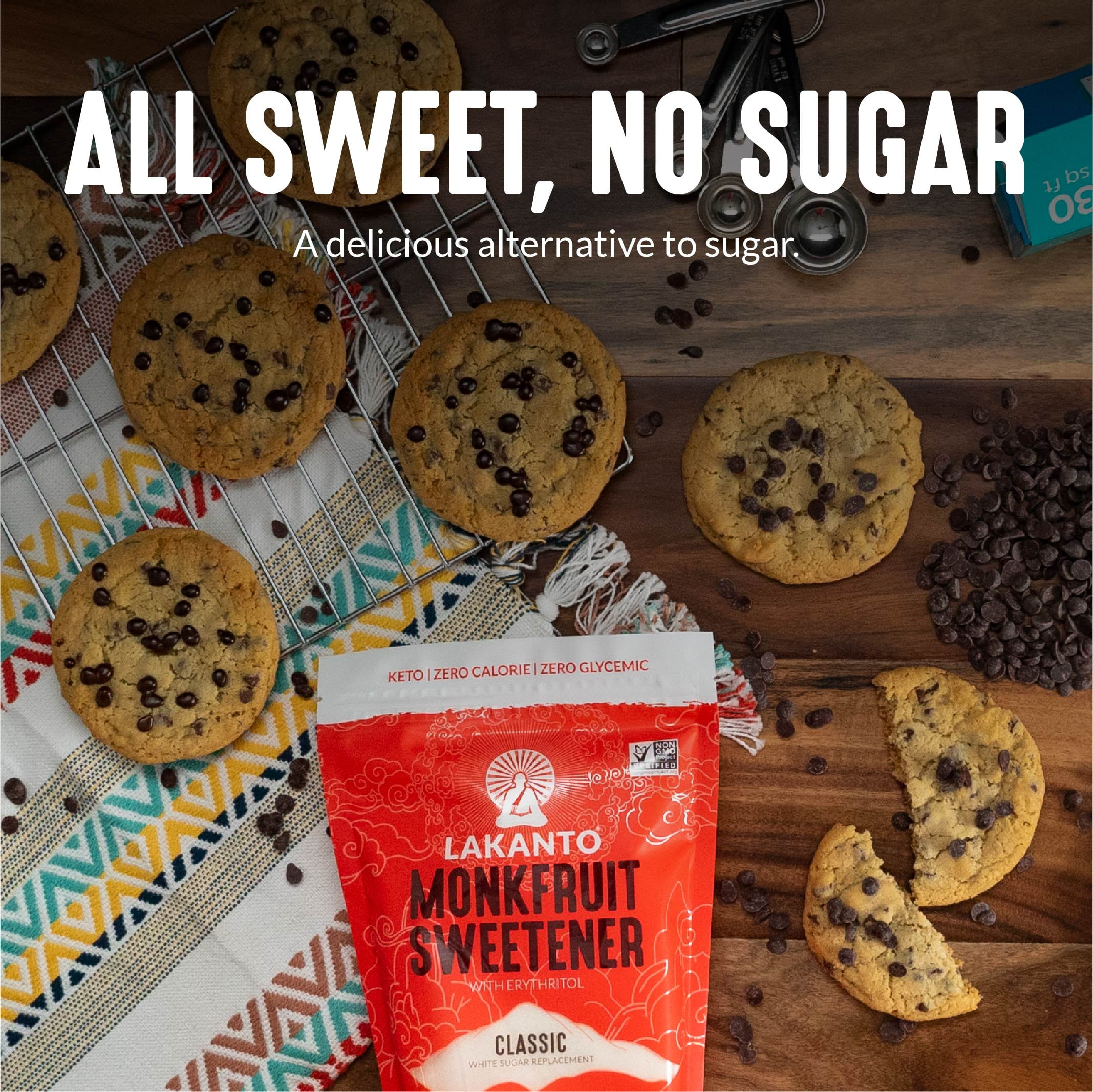 Lakanto Classic Monk Fruit Sweetener - White Sugar Substitute, Zero Calorie, Keto Diet Friendly, Zero Net Carbs, Zero Glycemic, Baking, Extract, Sugar Replacement (Classic White - 3 lbs)
