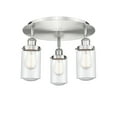 thumbnail image 3 of Innovations Lighting  Dover - 3 Light 16" Flush Mount Satin Nickel/Seedy, 3 of 5