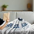 thumbnail image 3 of Yin Yang Soft Flannel Fleece Throw Blanket, Yin Yang and Trigrams for I-Ching Philosophy with Names and Meanings, Cozy Plush for Indoor and Outdoor Use, 50" x 70", Navy Blue White, by Ambesonne, 3 of 5