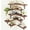 Dark Carbonized Black, variant on Fairy Corner Floating Shelves, Rustic Wood Wall Shelves, Set of 5, 16.1x11.4 inches, Carbonized Black