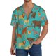 thumbnail image 1 of Fotbe Cute Animals Camisa Estampada de Manga Corta para Hombre, Casual de Verano, Estilo Playero, Sin Arrugas-Large, 1 of 5