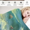 thumbnail image 3 of QCPP Sea Turtle Blanket Beach Ocean Decor Throw Blanket Super Warm Soft Plush Flannel Inspirational Turtle Blanket Gifts for Girls Boys Winter Couch Bedding for Baby Kids Women, 3 of 6