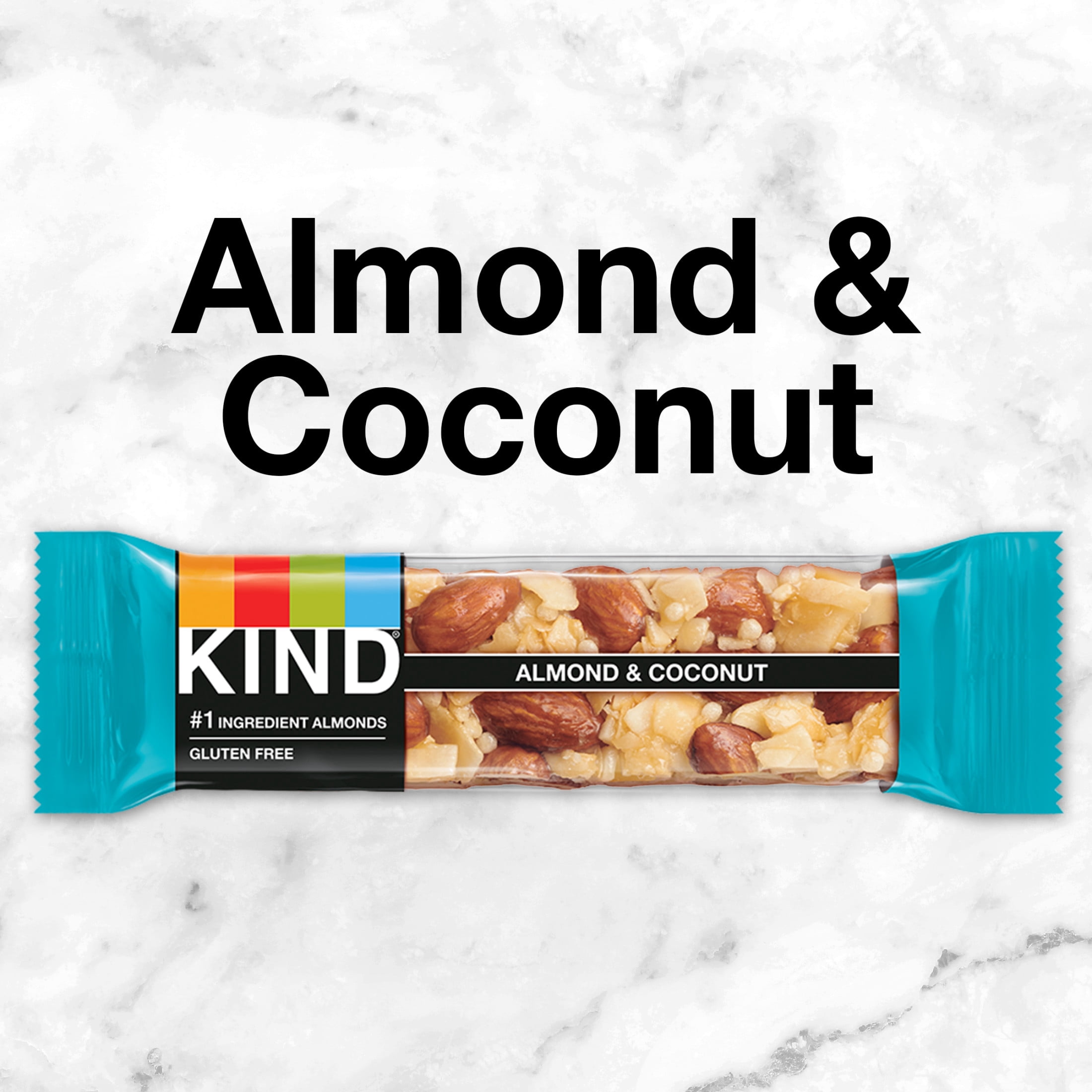 (6 pack) KIND Gluten Free Ready to Eat Almond & Coconut Snack Bars, Value Pack, 1.4 oz, 12 Count Box