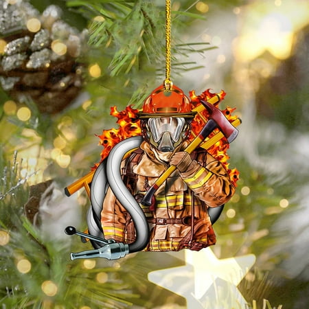 

Christmas Decorations Savings Clearance 2022! TAGOLD Christmas Decorations Cartoon Firefighter Creative Pendant Home Christmas Tree Decorations Acrylic Pendant Pendant 8cm