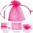 thumbnail image 4 of Bolsas pequeñas de Organza con cordón para joyería, bolsas de malla de colores para pulseras, embalaje de dulces, recuerdo de fiesta, regalo pequeño, 100 Uds., 4 of 4