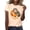 Beige, variant on Spring T Shirts for Women Japanese Internet Monkey Graphic Round Neck Tops Casual Short Sleeve Fashion Vacation Tees
