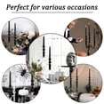 thumbnail image 4 of FCMSHAMD 9.3" Spiral Dripless Taper Candles Wedding Festive Dinner Candles Unscented Pillar Candles, Black Pack of 2, 4 of 7