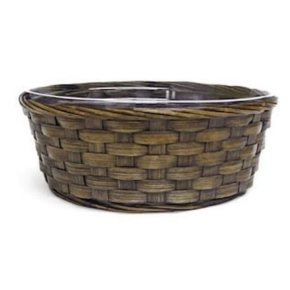 Brown Wicker Round Basket