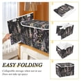 thumbnail image 2 of Yayeee Collapsible Cube Storage Bin with Lid Fabric Closet Decorative Basket with Handles, Dark Flowers Pattern, 2 of 7