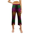 thumbnail image 3 of QATAINLAV Sequin Pants for Women Casual Drawstring High Waist Wide Leg Trousers Fashion Glitter Sparkly Sweatpants Party Club Wear Multicolor M, 3 of 8