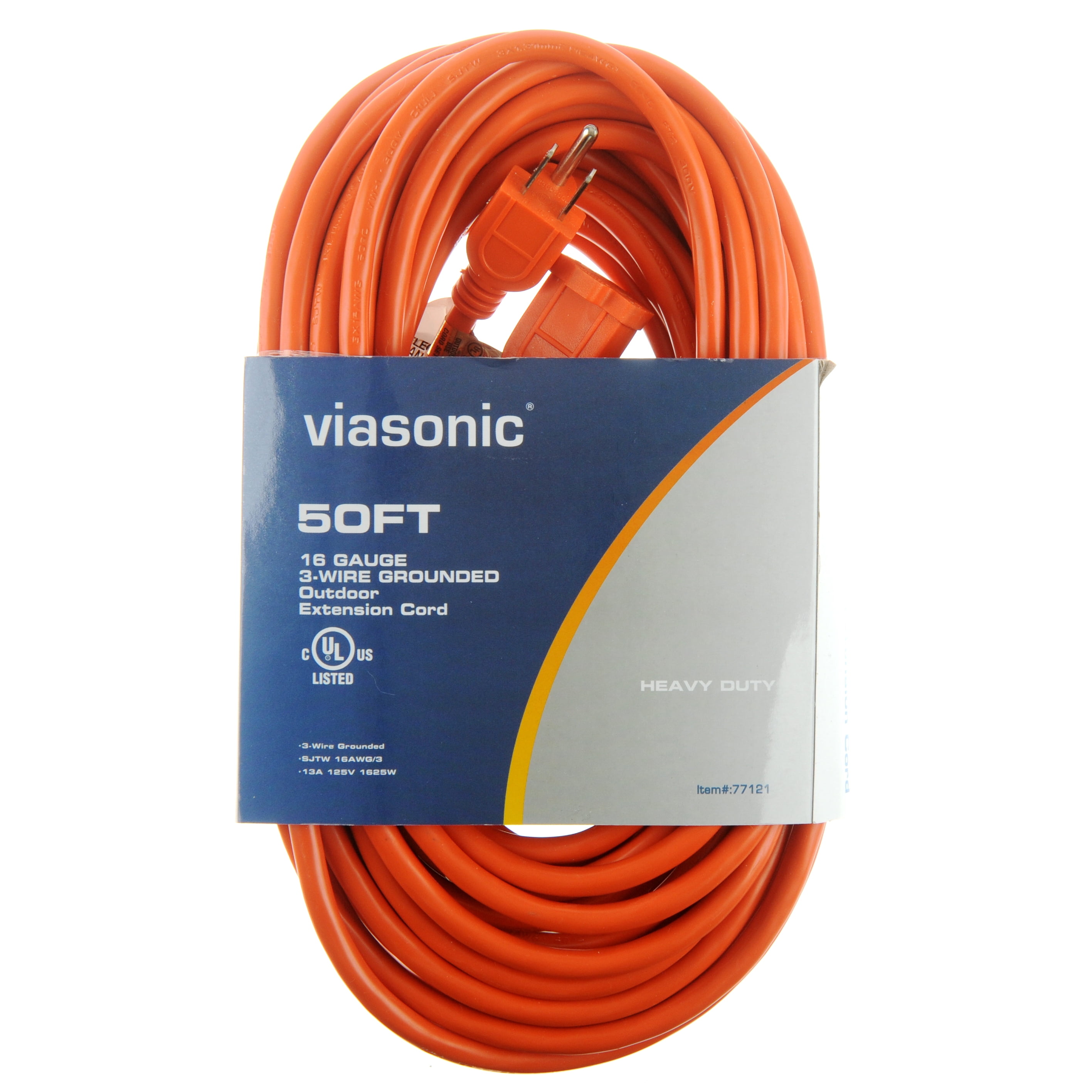 Viasonic Outdoor Extension Cord UL listed 50FT Heavy