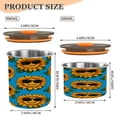 thumbnail image 3 of 17OZ Food Storage Can - Keep Coffee Tea Flour & More Fresh - Ideal for Cereal Nuts & Pet Food Smiley Sunglasses Sunflowers, 3 of 9