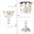 thumbnail image 4 of 2pcs Small Alloy White Wine Goblets Flower Pattern Cup Wine Cup for Party, 4 of 6