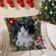 thumbnail image 5 of Funda de almohada estilo campestre con gatitos, inspirada en bordados de imitación, ideal para decoración del hogar. Funda de almohada de poliéster., 5 of 6