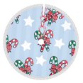 thumbnail image 1 of Faldas para árbol de Navidad de 48 pulgadas con texto "Merry Christmas", tapete para árbol de Navidad para vacaciones de invierno, falda para árbol de Navidad para decoraciones navideñas rústicas, 1 of 8