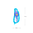 thumbnail image 4 of Flotador Inflable Bestway Pavorreal con Plumas Azul PVC Resistente, 4 of 4
