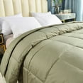 thumbnail image 2 of Candid Bedding All Season Essential Alternative Goose Down Comforter, Quilted Duvet Insert (Army), 2 of 7