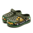 thumbnail image 3 of Kids Garden Clogs Boys Clogs Cute Cartoon Girls Water Clogs Home Room Lightweight Shoes Children Slip-on Breathable Beach Pool Shower Clogs Sport Kids Child Non-Slip Slides Excavator Green 33, 3 of 5