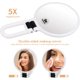 thumbnail image 4 of Espejo de maquillaje de 2 caras, portátil y plegable, con aumento de 1x/5x y diseño giratorio de 360° para viajar, 4 of 5