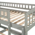 thumbnail image 4 of Bellemave Twin Over Twin Size Bunk Bed,Wood Floor Bunk Bed with Slide and Ladder for Teens (Gray), 4 of 11