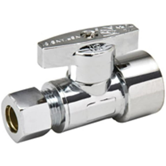 B&K ProLine 1/2 in. FIP X 3/8 in. Compression Brass Angle Stop Valve