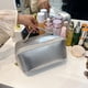 thumbnail image 5 of Bolso De Cosméticos Bolsa de cosméticos de lavado de gran capacidad de cuero de PU a prueba de agua para acampar (plata) Tmvgtek Para Estrenar, 5 of 9