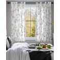 thumbnail image 3 of Watercolor Floral Sheer Curtains 45 Inch Length 2 Panels Set for Living Room/Bedroom, Spring Botanical Flowers Tree Branches Kitchen Curtains Grommet Semi-Sheer Curtains Window Treatments 42"x45"x2, 3 of 7