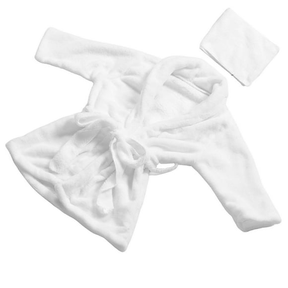 Cozy Fleece Plush Bathrobe Gown with Headscarf – Soft Warm Sleepwear for Boys and Little Ones in Winter