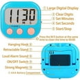thumbnail image 7 of 1 Pack Multi-Function Electronic Timer,Magnetic Back and ON/Off Switch The Loud / Silent Switch Countdown Timer for Break Time, Cooking,Gym, Meeting, Classroom,Pink, 7 of 7