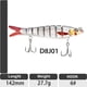 thumbnail image 1 of ODS 140mm 30g hundimiento Wobblers señuelos de pesca articulado Crankbait Swimbait 8 segmento cebo Artificial duro para aparejos de pesca señuelo Tan Jianjun  unisex, 1 of 2