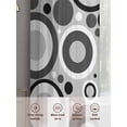 thumbnail image 6 of White Black Sheer Curtains 2 Panels Set Abstract Grey Black White Circles Grey Texture Sheer Window Curtains Light Filtering Rod Pocket Voile Drapes for Bedroom Living Room 52"X84", 6 of 8