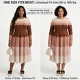 thumbnail image 3 of Bouncy Dresses for Women Church Elegance Pearl Midi Dress, 3/4 Sleeve Flowy A-Line, High Stretch One Size, 3 of 5
