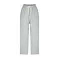 thumbnail image 6 of Otvok Mens Linen Solid Color Loose Fashionable Drawstring Pants with Pockets, 6 of 6