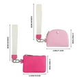 thumbnail image 2 of Mini cartera con cremallera alrededor de la muñeca Mini bolsillo para monedas Tarjetero sólido Bolso pequeño, 2 of 2