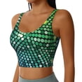 thumbnail image 2 of Fuzoiu Green Disco Lights Print Women's Sports Vest,U-Back Sports Tank,Gym Vests,Athletic Sleeveless Shirts,Exercise Undershirts,Yoga, Gym, and Dance Wear-X-Large, 2 of 8