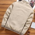 thumbnail image 4 of Vedolay Jacket Coat Long Sleeve Jacket Solid Sweatshirt Drawstring Jacket Clothes Khaki,XL, 4 of 5