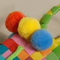 thumbnail image 5 of Deeyoung Handmade Pom Pom Beach Bag for Kids Handmade Pom Pom Knitted Tote Bag for Girls & Boys, Cute Boho Straw Bag for Pool, Travel, and Play, 5 of 5