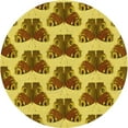 thumbnail image 1 of Ahgly Company Machine Washable Indoor Round Transitional Bright Gold Yellow Area Rugs, 7' Round, 1 of 7