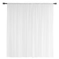 thumbnail image 2 of White Semi Sheer Curtains Drapes for Living Room, Bedroom, French Doors Window 54 Inches Long, Modern Simple White Backdrop Rod Pocket Chiffon Curtain Drapery Voile Draperies Panel, 2 of 6