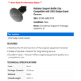 thumbnail image 2 of Radiator Support Baffle Clip - Compatible with 2002 Dodge Grand Caravan, 2 of 2