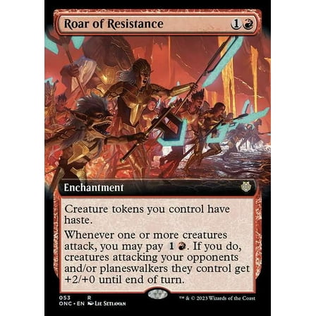 MtG Phyrexia: All Will Be One Commander Rare Roar of Resistance (Extended Art) #53
