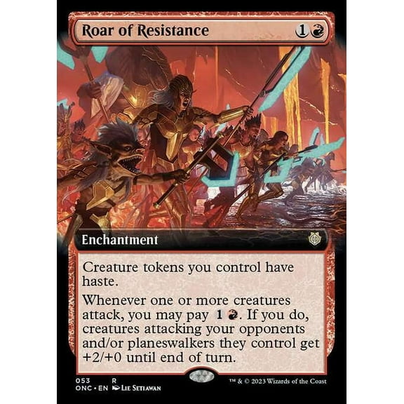 MtG Phyrexia: All Will Be One Commander Rare Roar of Resistance (Extended Art) #53