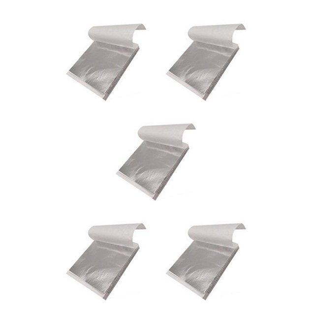 Injueey 100 Uds. Papel de hoja de papel de aluminio para manualidades, papeles dorados brillantes, decoración ligera para pasteles y comida, Type2 NO2 Injueey CBP584279