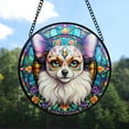 thumbnail image 7 of 89Bloom Papillon Dog Suncatcher, Stained Glass Papillon Suncatcher, Papillon Glass Suncatchers for Windows Stained Glass, 7 of 7