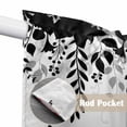 thumbnail image 4 of Black Spring Botanical Swag Valances for Windows, Kitchen Window Curtains Over Sink, Weeping Eucalyptus Butterfly Window Treatment Curtains for Living Room/Bedroom Curtains 2 Panel Sets 36"x45", 4 of 8