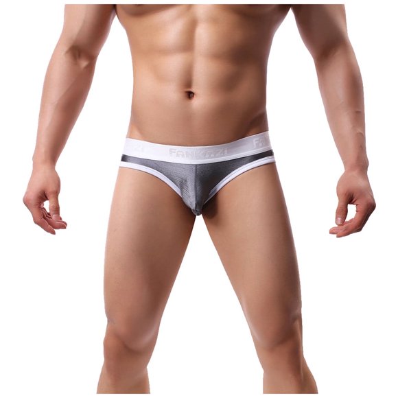 MSJUHEG Mens Underwear Boxers For Men New Fashion Men Briefs An Casual Pants Wire Drawing Soft Brief Underpants Mens Underwear Boxer Briefs Gray S
