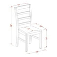 thumbnail image 6 of East West Furniture Sudbury 3-piece Dining Chair and Round Table Set in Black, 6 of 6