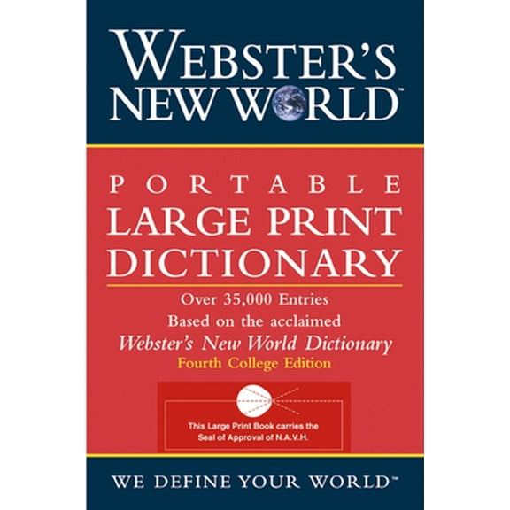 Pre-Owned Webster's New World Portable Large Print Dictionary, Second Edition (Paperback) 0764564919 9780764564918